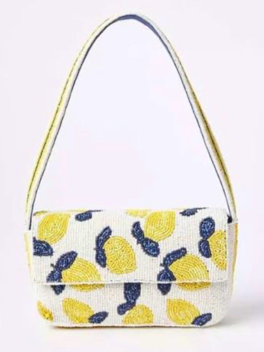 LOFT Beaded Lemon Handbag